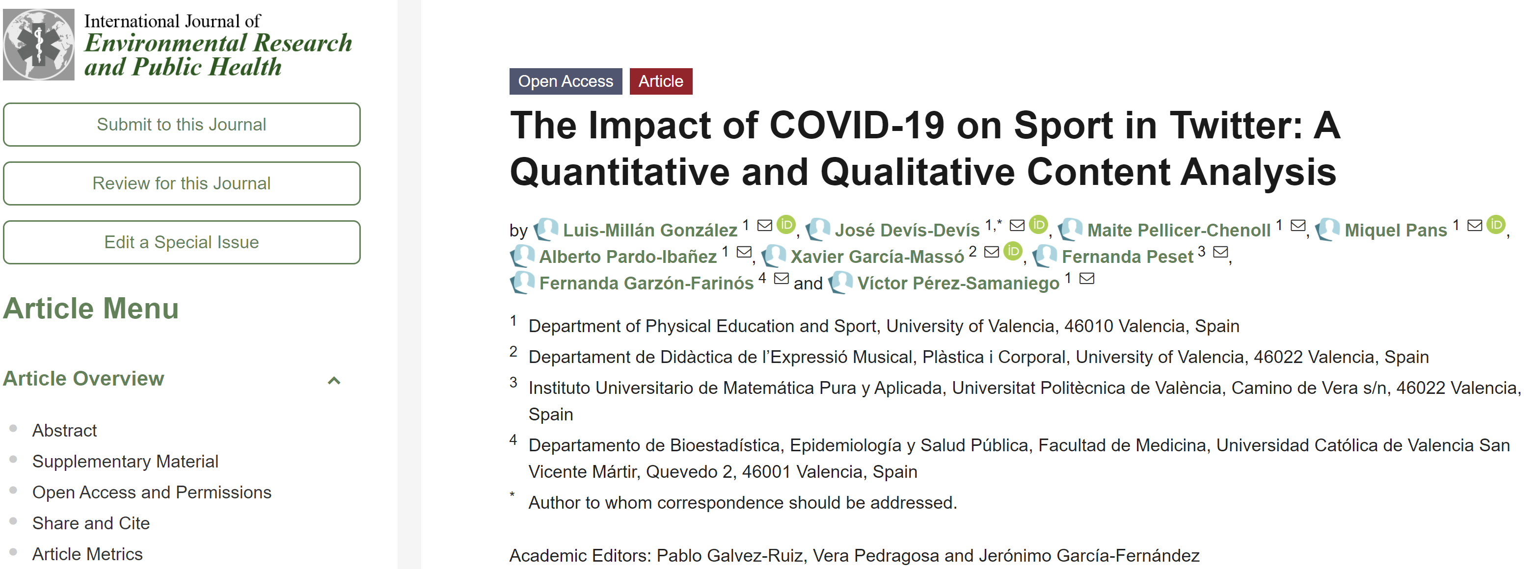 The Impact of COVID-19 on Sport in Twitter