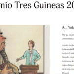 Premio 3 guineas (V.Woolf)-México a Yolanda Blasco